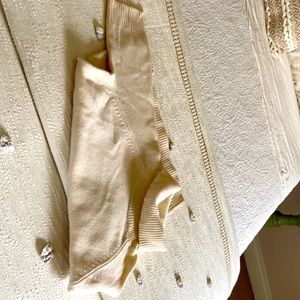 Ivory short sleeve turtleneck sweater
